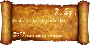 Kránitz Szebáld névjegykártya